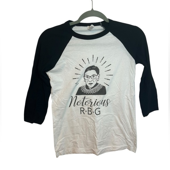 Bella Canvas Ruth Bader Ginsburg 3/4 Sleeve Graphic Tee - Picture 1 of 4
